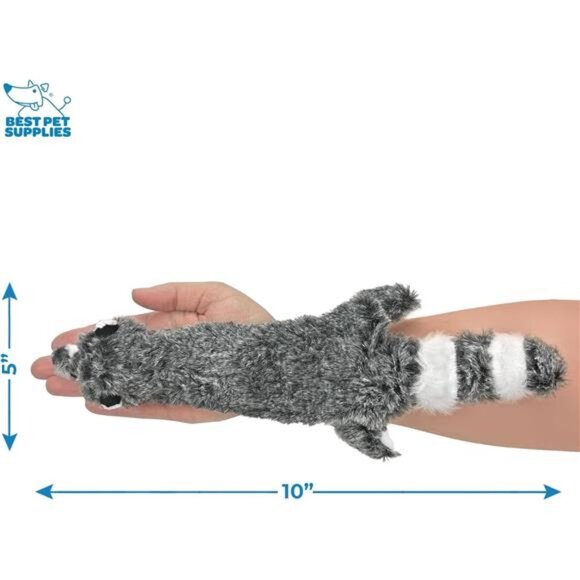 2-in-1 Fun Skin Stuffless Dog Squeaky Toy Fox & Raccoon - Picture 5 of 7